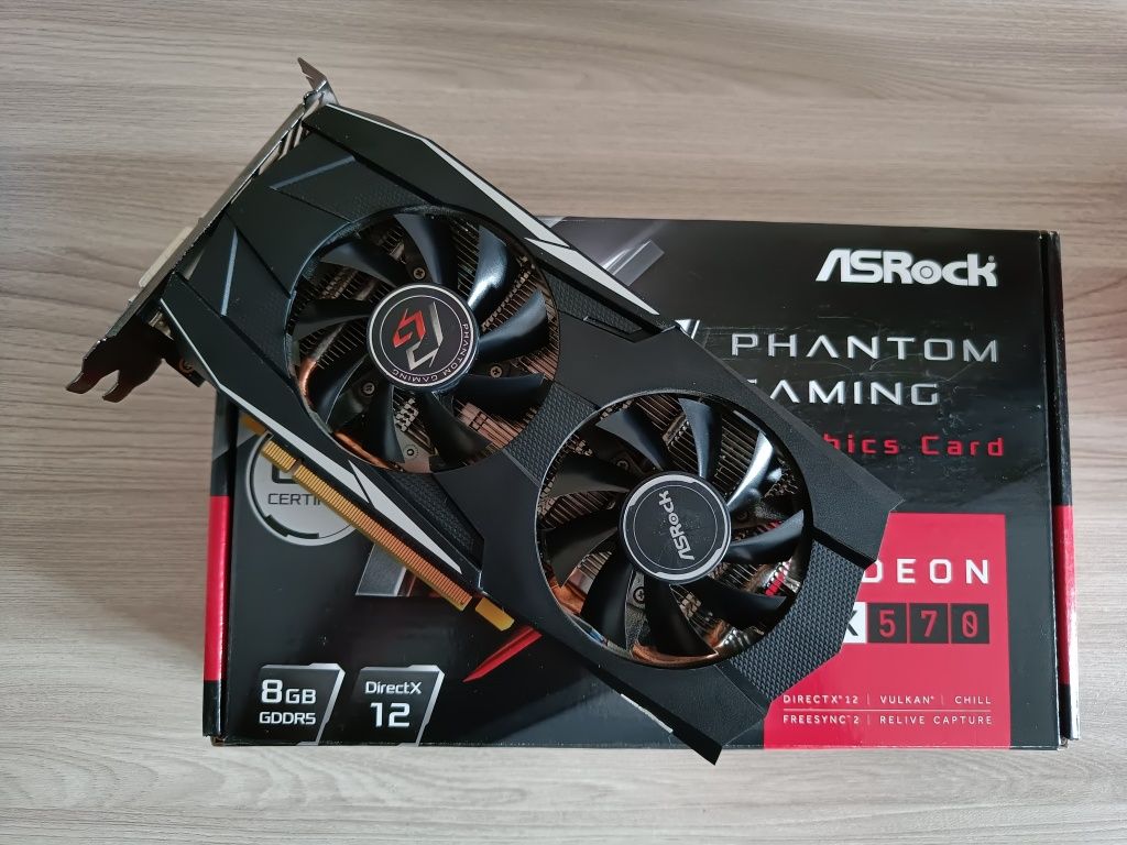 Продам видеокарту AsRock RX 570 Phantom Gaming 8G OC