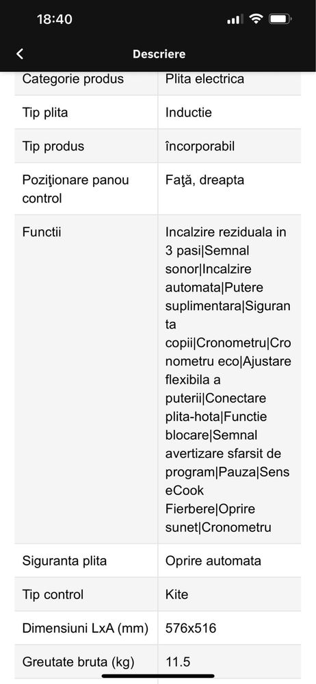 Plită pe inducție incorporabila, AEG, nouă, fabricată în Germania