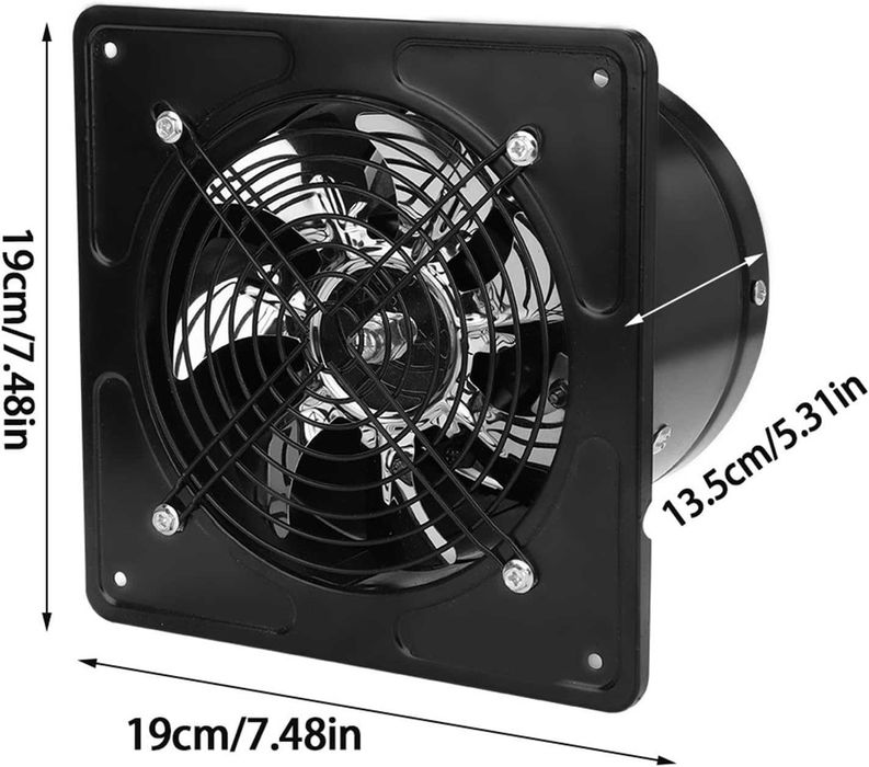 Ventilator Industr Metalic 19+cm clapeta antiretur, REDUS de la 250RON