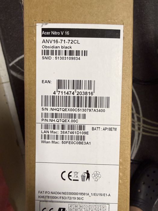 Acer Nitro V16 – i7-14650HX / RTX 4060 / 32GB RAM / 1TB SSD / 180Hz /