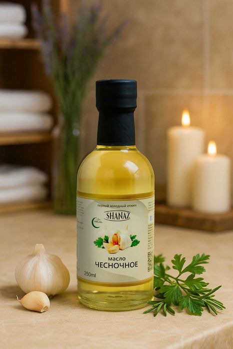 Масло Чесночное 250мл  (Саримсоқ ёғи) в стеклянной бутылке НОВИНКА!!!