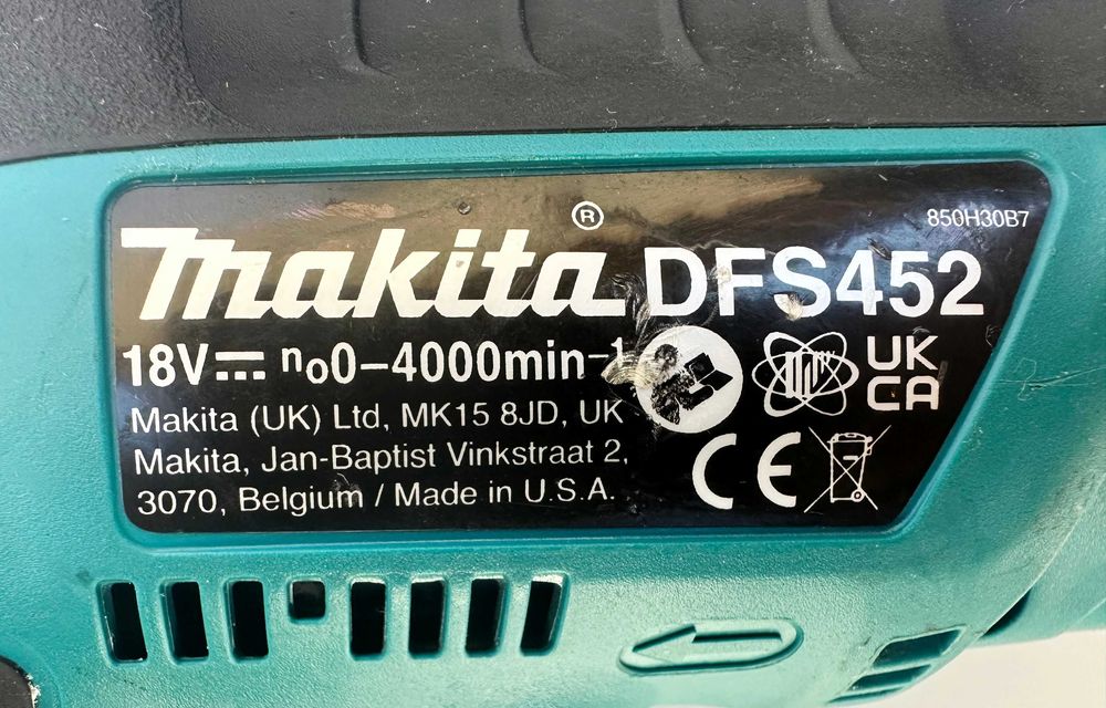Makita DFS452 - Безчетков винтоверт за гипсокартон като нов!