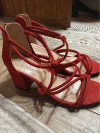 Sandale roșii cu toc Jenny Fairy