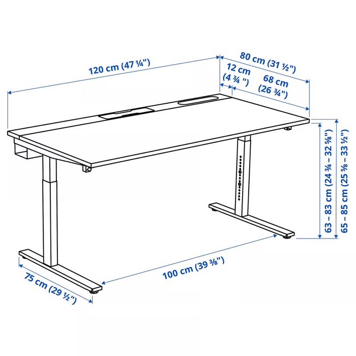 Birou Ikea Mittzon 120x80