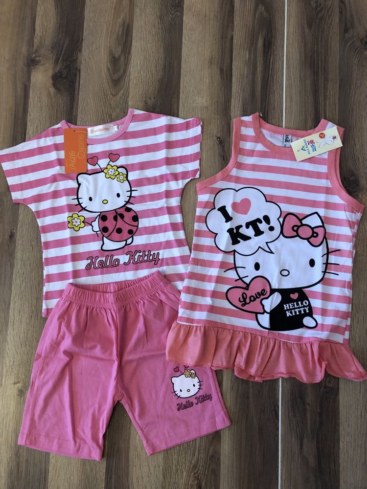 Hainute NOI Hello Kitty, 2 ani-tricou si pantalon, rochita