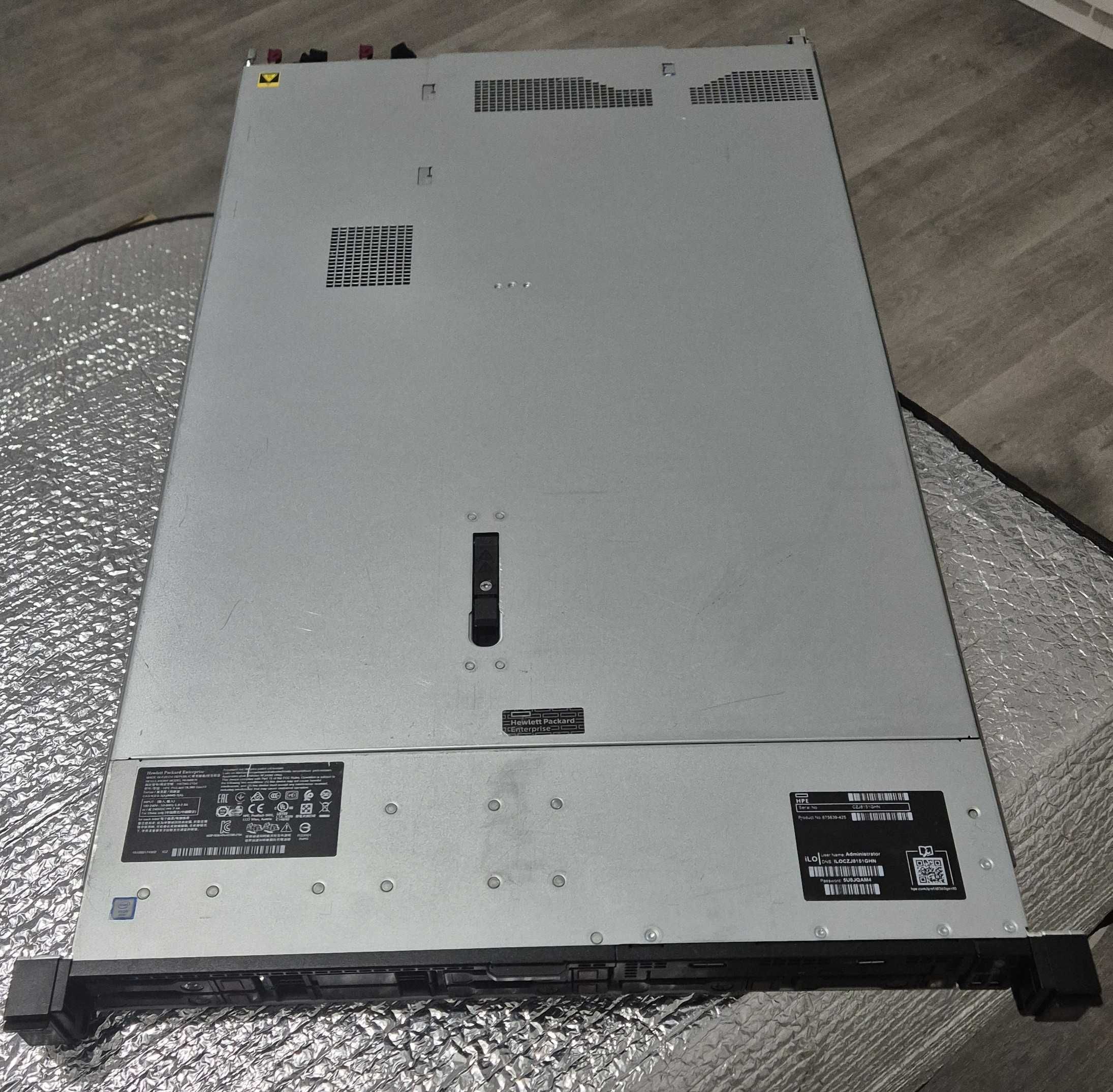 Server HPE DL360 Gen10, Intel Silver 4114, 128GB DDR4, 2x 250GB SSD