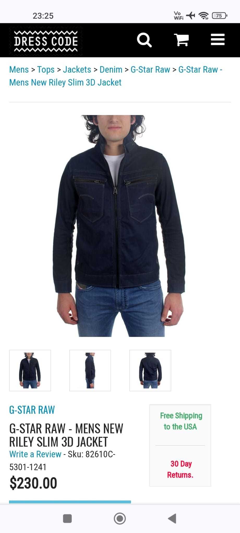 G-STAR Raw Men's New Riley Slim 3D Jacket-3D, mar S