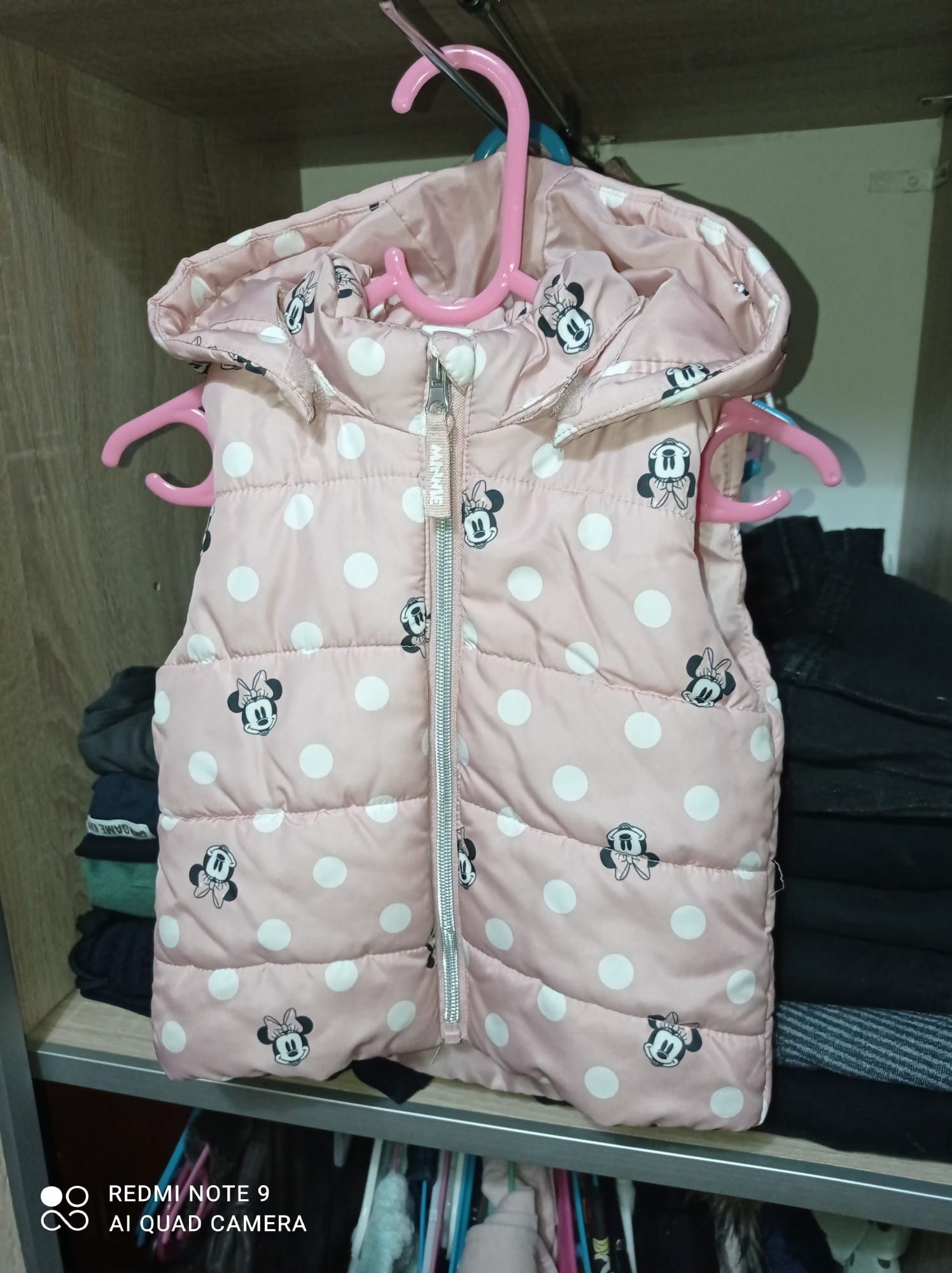 Vesta fetita Minnie Mouse Roz H&M, marimea 86 12-18 luni