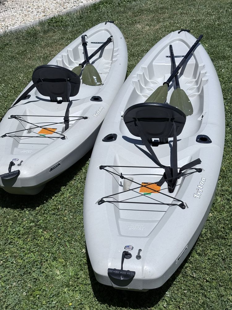 Рибарски каяк Lifetime Triton 100 + гребло Ozark Trail и облегалка