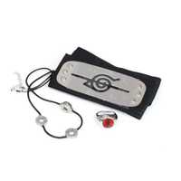 Mini set accesorii bandana inel colier Naruto Shippuden Kakashi Sasuke