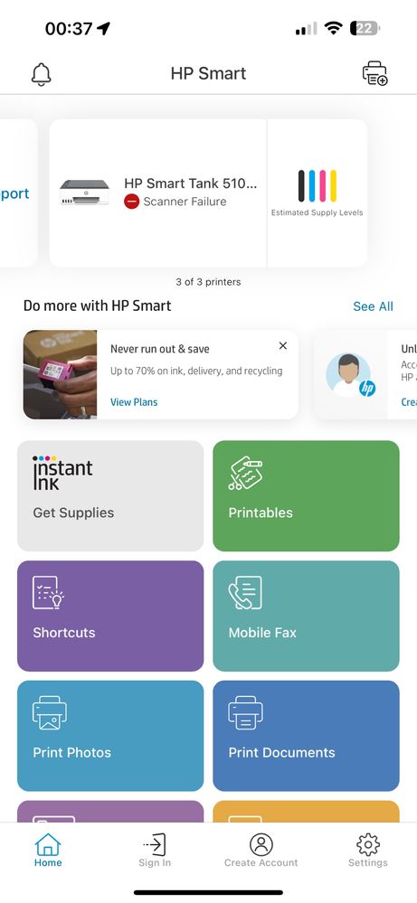 Imprimanta hp smart tank 5105