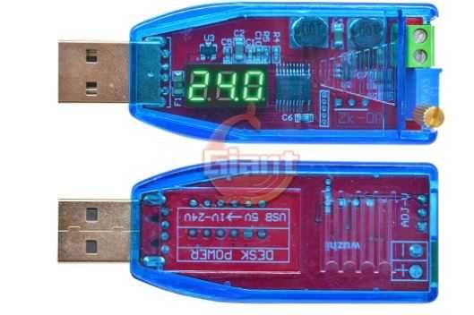 Adaptor tensiune USB la 3,5-12V și 1-24V