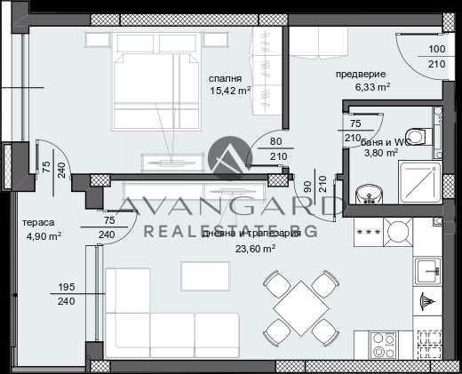 Продава се Двустаен апартамент в Пловдив, Център - 79 кв.м за 1503 €/кв.м - Снимка #1