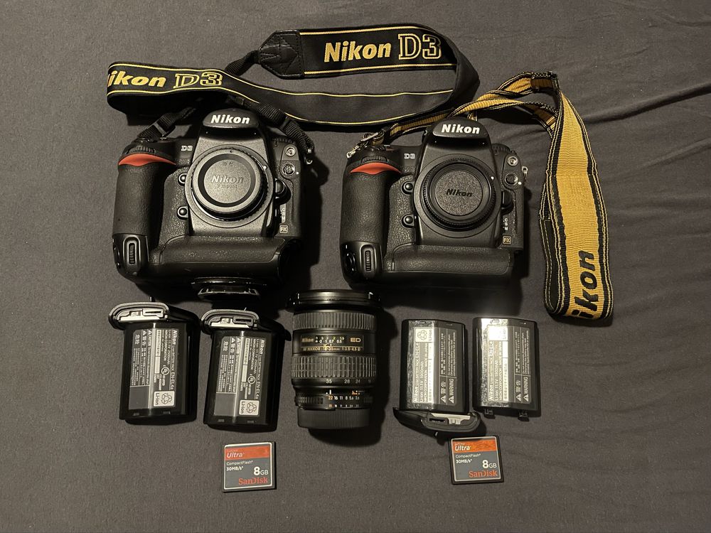 2 x Nikon D3, body si obiectiv bonus