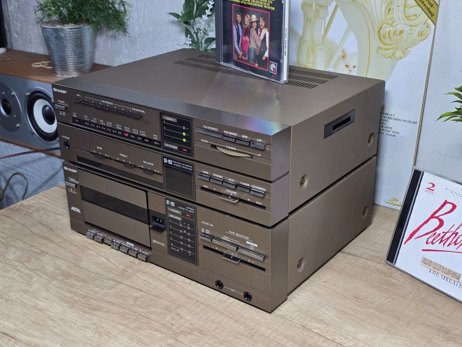 Sistem audio hi-fi retro SHARP ,receiver SA-103, deck RT-103, hifi