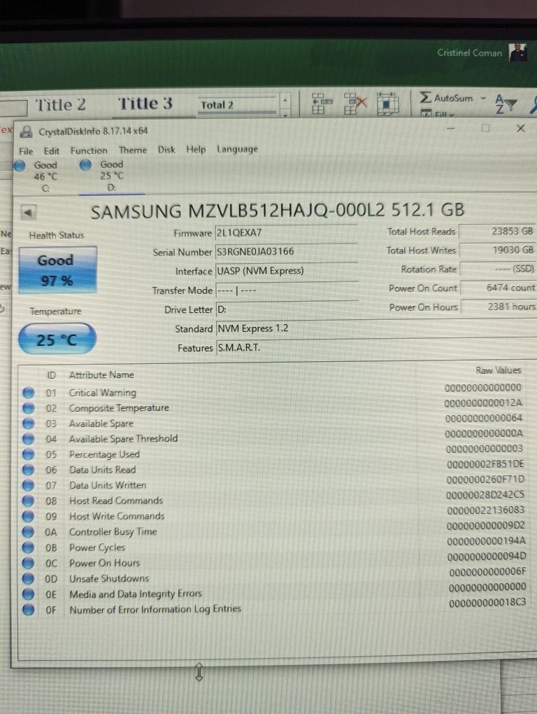 Okazie ‼️ SSD Samsung M2 512Gb - Aproape nou ‼️