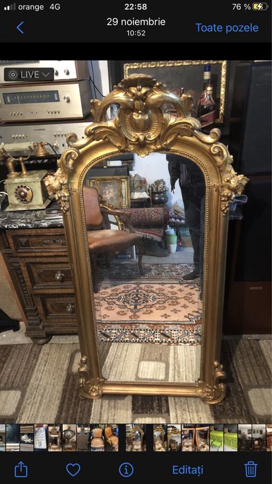 Oglinda vintage stil Baroc cristal