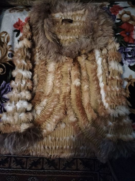 Cardigan blana naturala