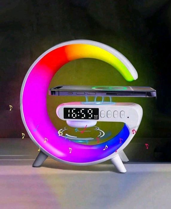 Ceas/lampă RGB/incărcător telefon