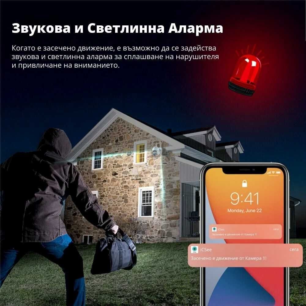 IP въртяща безжична камера Privine 5MPX- 4+4LED + SD карта 64gb iCsee