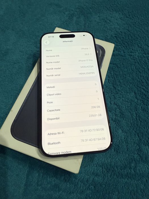 Vand iphone 17 pro