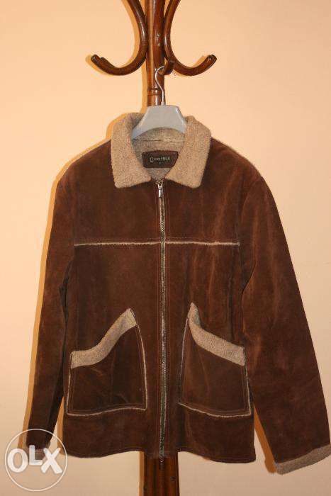 Cojoc barbati de piele naturala maro XL / 44-46- haina blana