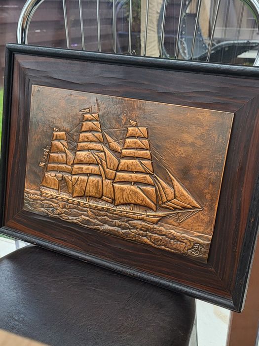 Tablou nava  din cupru