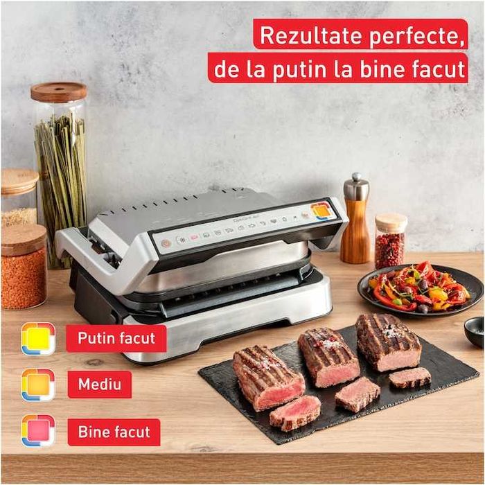 Gratar electric Tefal OptiGrill 4 in 1, GC774D30, 2100W, 9 programe
