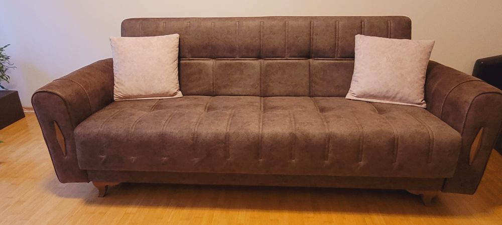 Canapea extensibila Maria, lada depozitare 220/85/80 maro