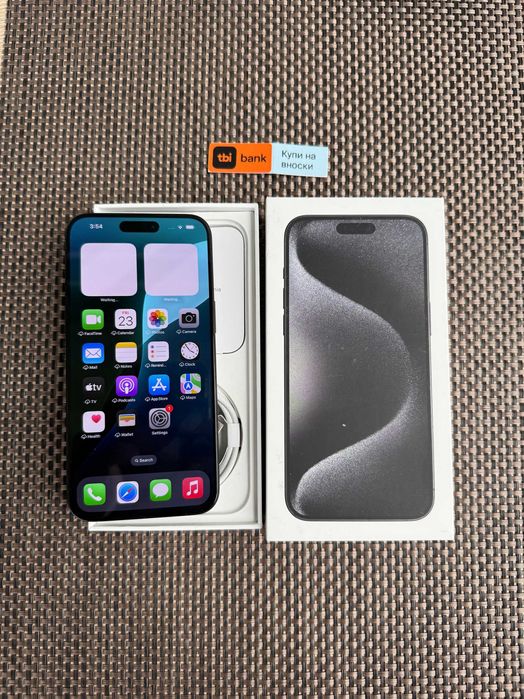 КАТО НОВ! iPhone 15 Pro MAX Лизинг от 50лв/м Black Titanium 256Gb