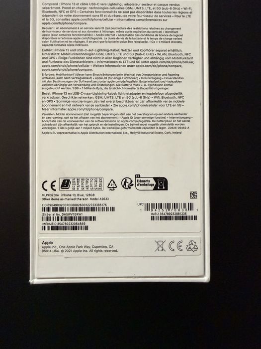Iphone 13 Blue, 128 , stare impecabila la cutie !
