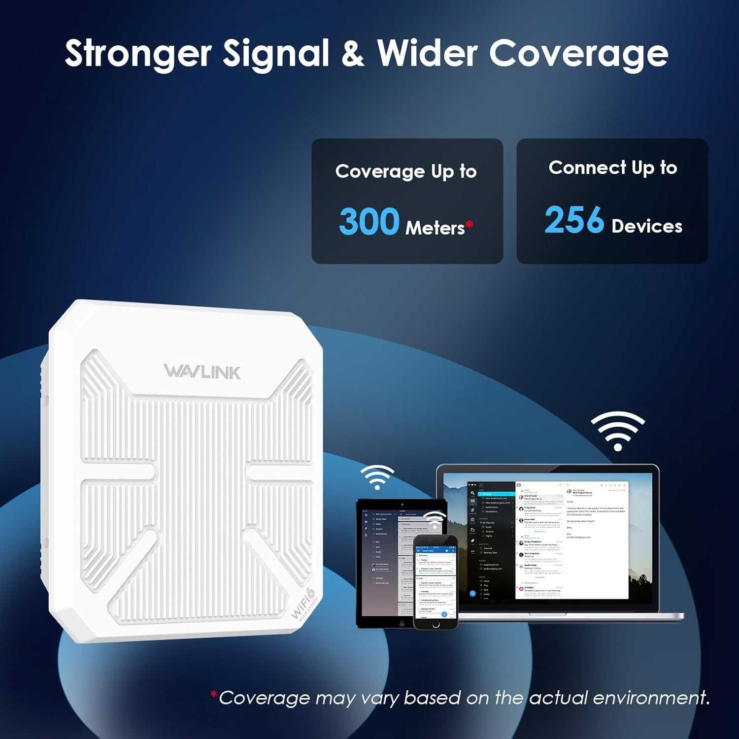 WAVLINK AX3000 Outdoor CPE за PtP и PtMP, AP/Router/WISP/Bridge Mode