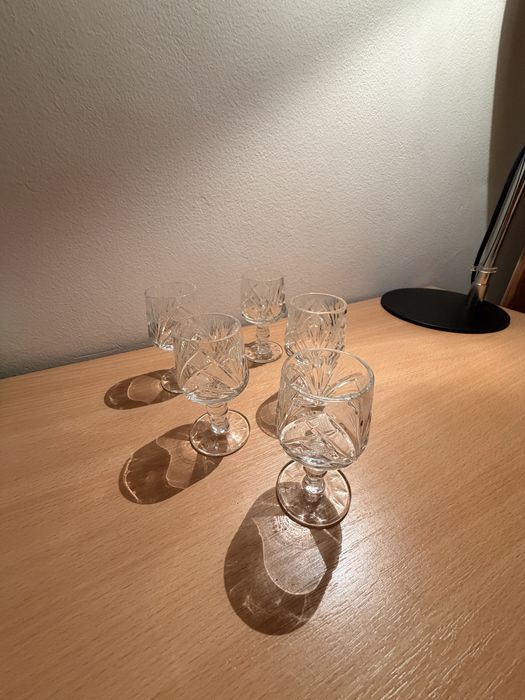 5 pahare de cristal