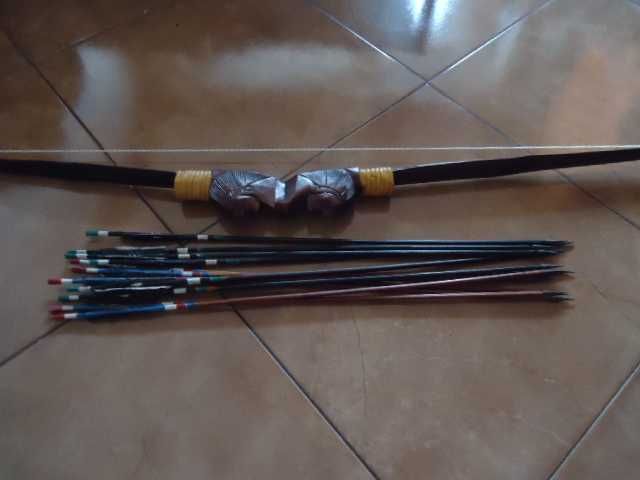 тръба със стрели ,сабаркан, лък със стрели