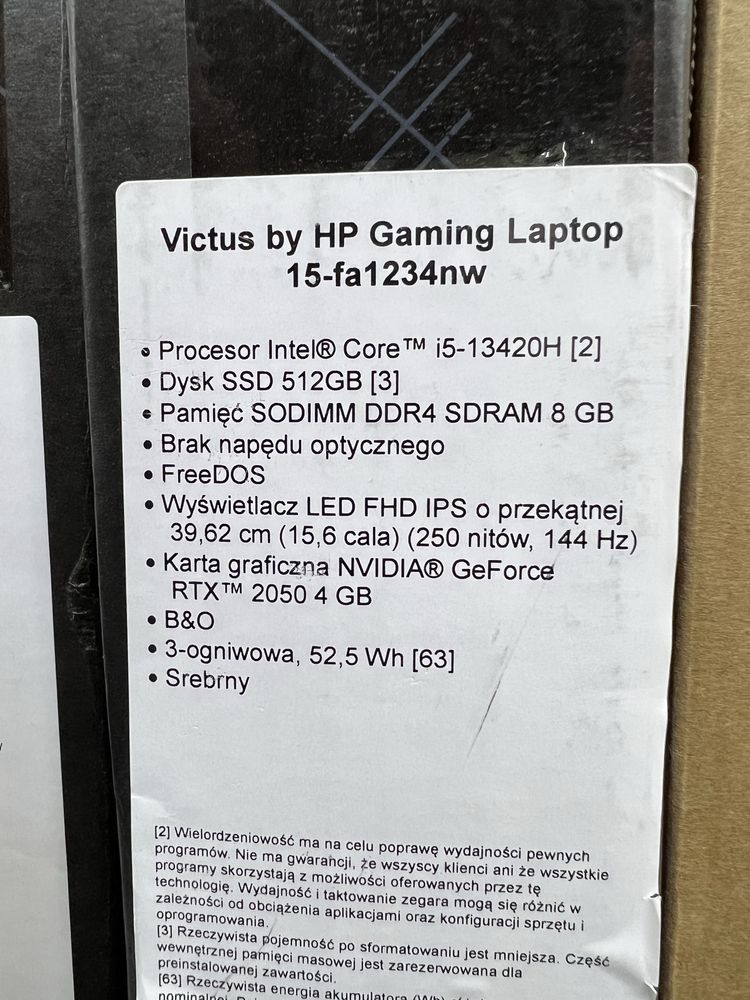 Hp Victus 15-fa1234nw gaming