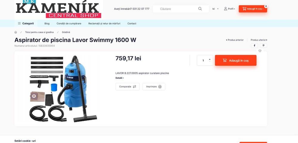 2 x Aspirator de piscina Lavor Swimmy 1600 W