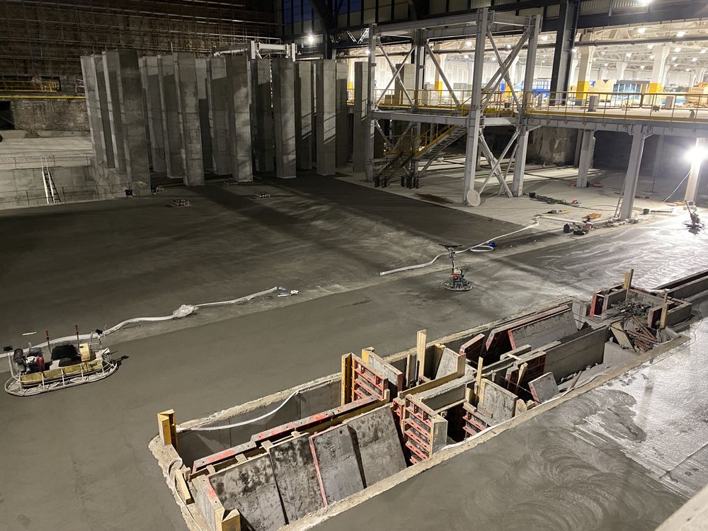 Turnari beton finisat mecanic elicopterizat