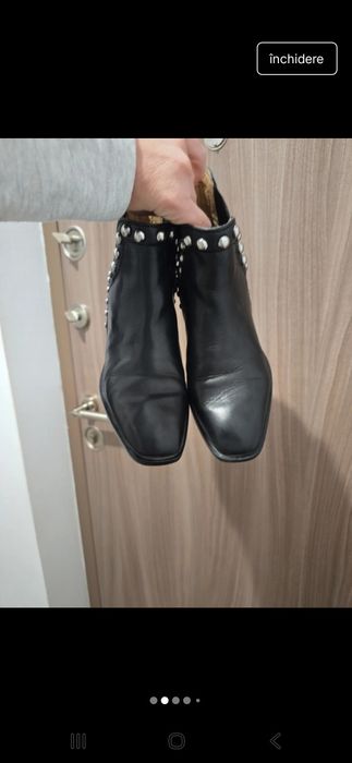 Ghete zara marime 35 piele naturala