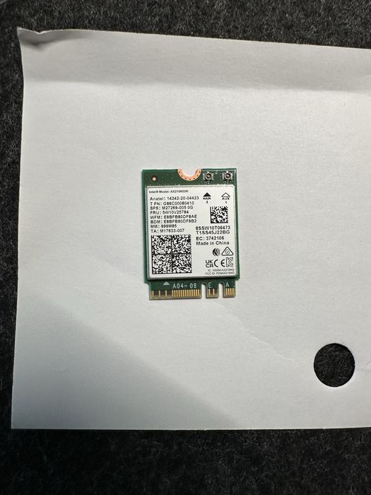 Мрежова карта Intel AX210 2230 2x2 6GHz, Wi-Fi 6, Bluetooth ГАРАНЦИЯ