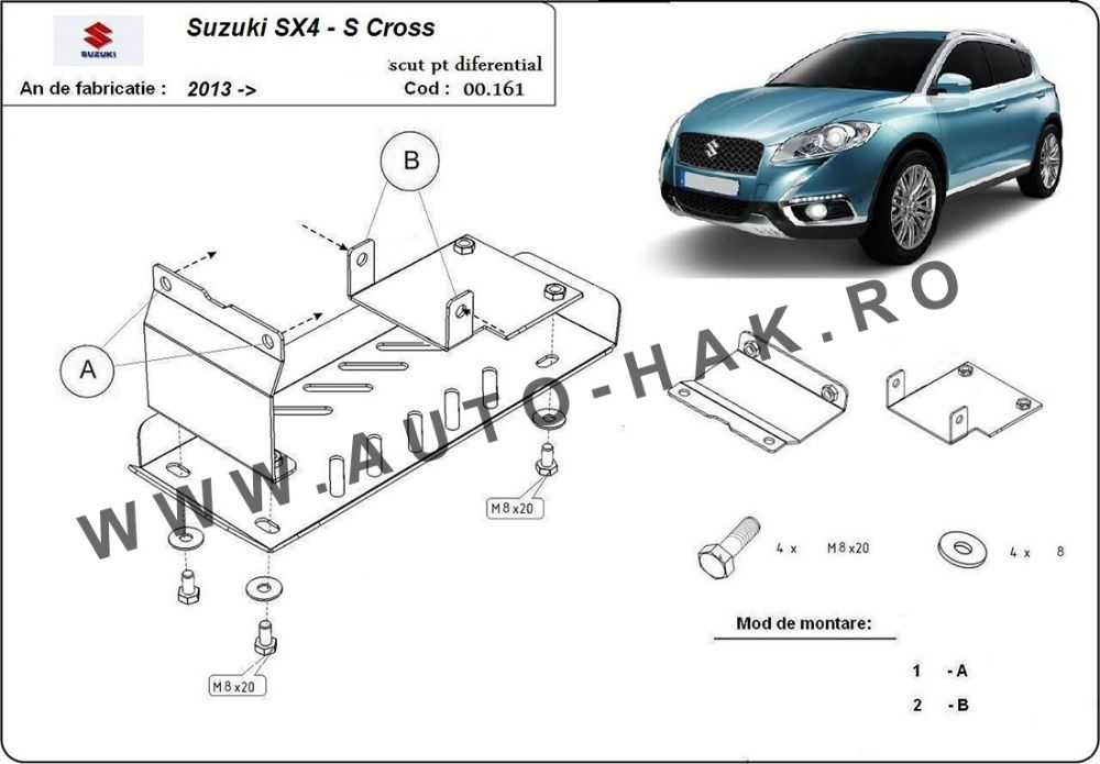 Scut metalic diferential Suzuki S-Cross 2013-prezent