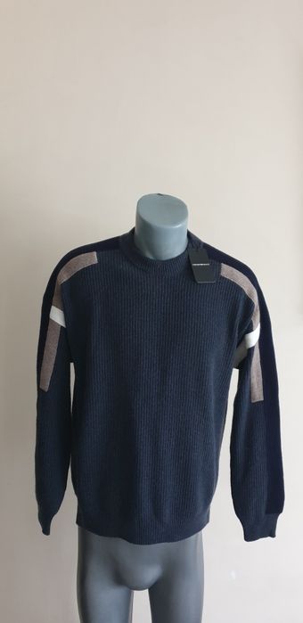 Emporio Armani Oversize Wool/Cashmere  S/M НОВО ОРИГИНАЛ Мъжки Пуловер