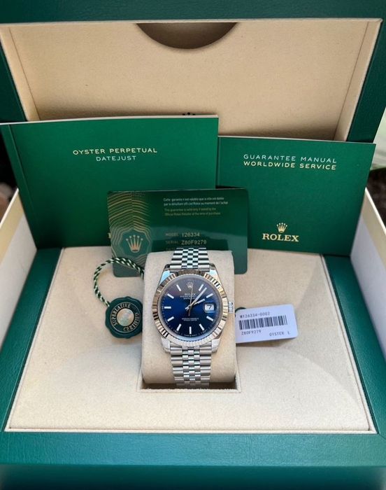 Rolex Datejust 41 MM 126334 Blue Dial Jubilee