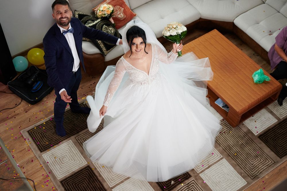 Rochie mireasa panthea Ivoire,mărime 36_38 Cadou voal lung