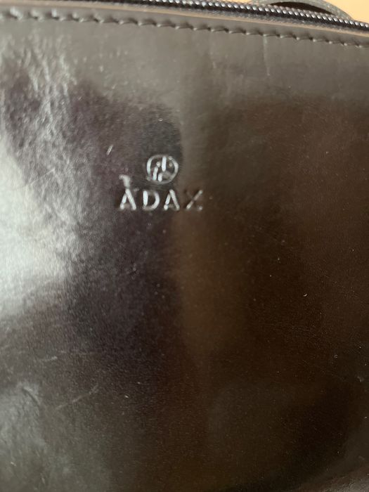 Дамска винтидж чанта от естесвена  кожа Марка ADAX от 1980г