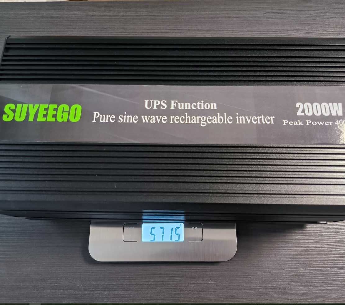 12V UPS 2000/4000W с пълна синусоида и 20А зареждане