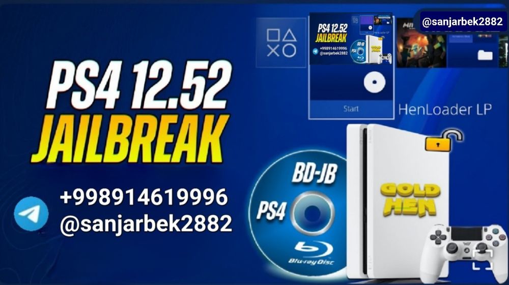 PS4 9.00 до 12.52  vzlom uchun  Blu-ray disk