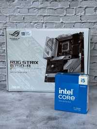 Дънна платка ASUS-ROG STRIX B760-A и процесор Intel-Core i5-14600K