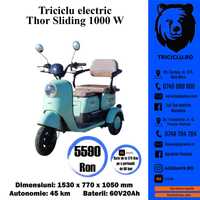 Triciclu electric nou motor 1000 W THOR SLIDING Agramix