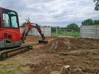 Inchirez miniexcavator fundatii decopertari nivelari garduri excavari