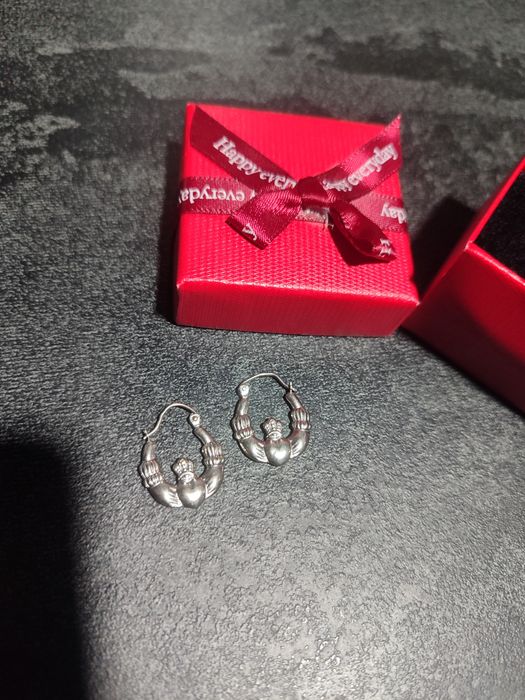 Серьги белое золото